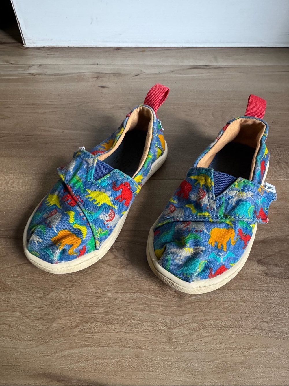 TOMS • Toddler 7 • Kids Dinosaur Print Slip-On Shoes